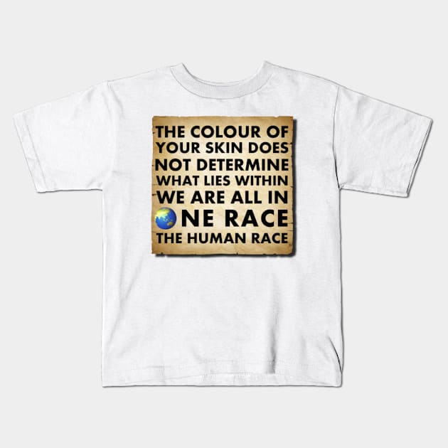 There’s No Winners In The Human Race Kids T-Shirt by Afroditees